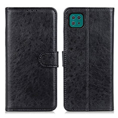 Handytasche Stand Schutzhülle Flip Leder Hülle A07D für Samsung Galaxy A22 5G Schwarz