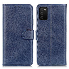 Handytasche Stand Schutzhülle Flip Leder Hülle A07D für Samsung Galaxy F02S SM-E025F Blau