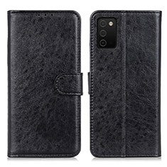 Handytasche Stand Schutzhülle Flip Leder Hülle A07D für Samsung Galaxy F02S SM-E025F Schwarz