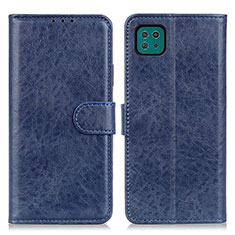 Handytasche Stand Schutzhülle Flip Leder Hülle A07D für Samsung Galaxy F42 5G Blau