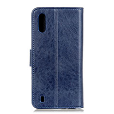 Handytasche Stand Schutzhülle Flip Leder Hülle A07D für Samsung Galaxy M01 Blau