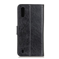 Handytasche Stand Schutzhülle Flip Leder Hülle A07D für Samsung Galaxy M01 Schwarz