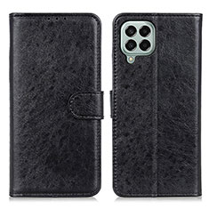 Handytasche Stand Schutzhülle Flip Leder Hülle A07D für Samsung Galaxy M33 5G Schwarz