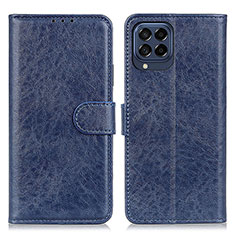 Handytasche Stand Schutzhülle Flip Leder Hülle A07D für Samsung Galaxy M53 5G Blau