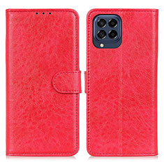 Handytasche Stand Schutzhülle Flip Leder Hülle A07D für Samsung Galaxy M53 5G Rot