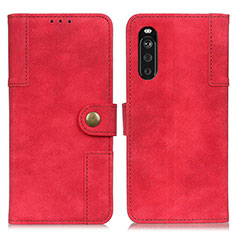 Handytasche Stand Schutzhülle Flip Leder Hülle A07D für Sony Xperia 10 III Lite Rot