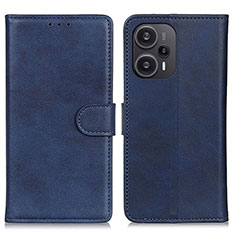 Handytasche Stand Schutzhülle Flip Leder Hülle A07D für Xiaomi Poco F5 5G Blau