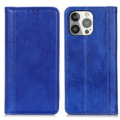 Handytasche Stand Schutzhülle Flip Leder Hülle A08 für Apple iPhone 14 Pro Blau