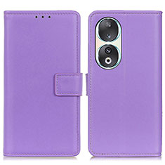 Handytasche Stand Schutzhülle Flip Leder Hülle A08D für Huawei Honor 90 5G Violett