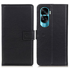 Handytasche Stand Schutzhülle Flip Leder Hülle A08D für Huawei Honor 90 Lite 5G Schwarz