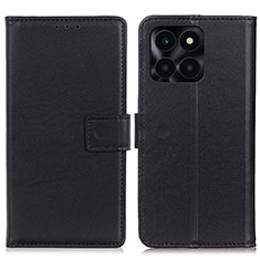 Handytasche Stand Schutzhülle Flip Leder Hülle A08D für Huawei Honor X6a Schwarz