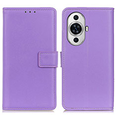 Handytasche Stand Schutzhülle Flip Leder Hülle A08D für Huawei Nova 11 Ultra Violett