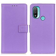 Handytasche Stand Schutzhülle Flip Leder Hülle A08D für Motorola Moto E40 Violett