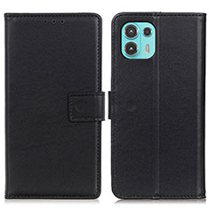 Handytasche Stand Schutzhülle Flip Leder Hülle A08D für Motorola Moto Edge 20 Lite 5G Schwarz