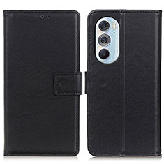 Handytasche Stand Schutzhülle Flip Leder Hülle A08D für Motorola Moto Edge 30 Pro 5G Schwarz