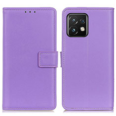 Handytasche Stand Schutzhülle Flip Leder Hülle A08D für Motorola Moto Edge 40 Pro 5G Violett