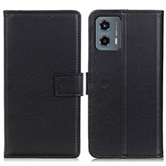 Handytasche Stand Schutzhülle Flip Leder Hülle A08D für Motorola Moto G 5G (2023) Schwarz