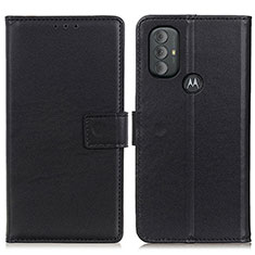 Handytasche Stand Schutzhülle Flip Leder Hülle A08D für Motorola Moto G Power (2022) Schwarz