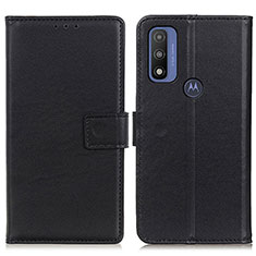 Handytasche Stand Schutzhülle Flip Leder Hülle A08D für Motorola Moto G Pure Schwarz