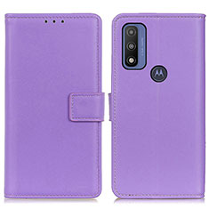 Handytasche Stand Schutzhülle Flip Leder Hülle A08D für Motorola Moto G Pure Violett