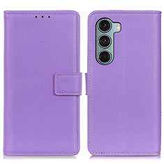 Handytasche Stand Schutzhülle Flip Leder Hülle A08D für Motorola Moto G200 5G Violett