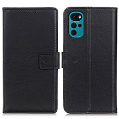 Handytasche Stand Schutzhülle Flip Leder Hülle A08D für Motorola Moto G22 Schwarz