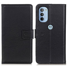 Handytasche Stand Schutzhülle Flip Leder Hülle A08D für Motorola Moto G31 Schwarz