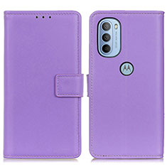 Handytasche Stand Schutzhülle Flip Leder Hülle A08D für Motorola Moto G41 Violett