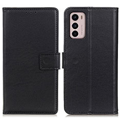 Handytasche Stand Schutzhülle Flip Leder Hülle A08D für Motorola Moto G42 Schwarz