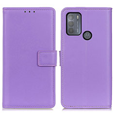 Handytasche Stand Schutzhülle Flip Leder Hülle A08D für Motorola Moto G50 Violett