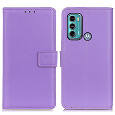 Handytasche Stand Schutzhülle Flip Leder Hülle A08D für Motorola Moto G60 Violett