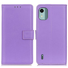 Handytasche Stand Schutzhülle Flip Leder Hülle A08D für Nokia C12 Pro Violett