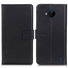 Handytasche Stand Schutzhülle Flip Leder Hülle A08D für Nokia C20 Plus Schwarz