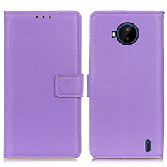 Handytasche Stand Schutzhülle Flip Leder Hülle A08D für Nokia C20 Plus Violett