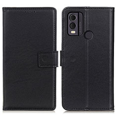 Handytasche Stand Schutzhülle Flip Leder Hülle A08D für Nokia C22 Schwarz