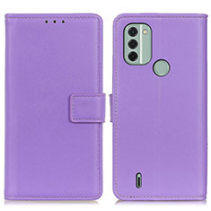 Handytasche Stand Schutzhülle Flip Leder Hülle A08D für Nokia C31 Violett