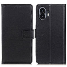 Handytasche Stand Schutzhülle Flip Leder Hülle A08D für Nothing Phone 2 Schwarz