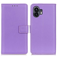 Handytasche Stand Schutzhülle Flip Leder Hülle A08D für Nothing Phone 2 Violett