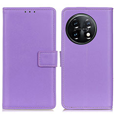 Handytasche Stand Schutzhülle Flip Leder Hülle A08D für OnePlus 11 5G Violett