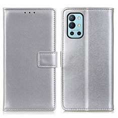 Handytasche Stand Schutzhülle Flip Leder Hülle A08D für OnePlus 9R 5G Silber