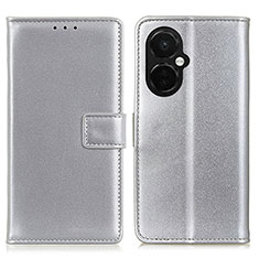 Handytasche Stand Schutzhülle Flip Leder Hülle A08D für OnePlus Nord N30 5G Silber