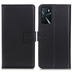 Handytasche Stand Schutzhülle Flip Leder Hülle A08D für Oppo A16s Schwarz