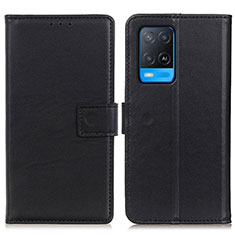 Handytasche Stand Schutzhülle Flip Leder Hülle A08D für Oppo A54 4G Schwarz