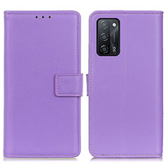 Handytasche Stand Schutzhülle Flip Leder Hülle A08D für Oppo A56 5G Violett