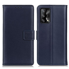 Handytasche Stand Schutzhülle Flip Leder Hülle A08D für Oppo F19s Blau