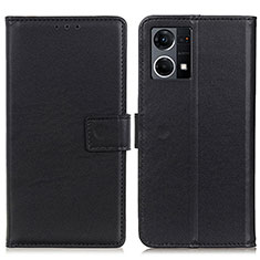 Handytasche Stand Schutzhülle Flip Leder Hülle A08D für Oppo F21 Pro 4G Schwarz