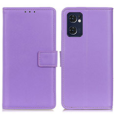 Handytasche Stand Schutzhülle Flip Leder Hülle A08D für Oppo Find X5 Lite 5G Violett