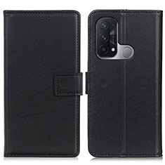 Handytasche Stand Schutzhülle Flip Leder Hülle A08D für Oppo Reno5 A Schwarz