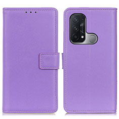 Handytasche Stand Schutzhülle Flip Leder Hülle A08D für Oppo Reno5 A Violett