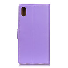 Handytasche Stand Schutzhülle Flip Leder Hülle A08D für Samsung Galaxy A01 Core Violett